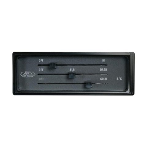 Climate Control Panel - Gen IV SureFit - 3 Lever - Horizontal - 6.938 x 2.469 in Rectangle - In Dash - Plastic - Black - GM X-Body 1966-68 - Each