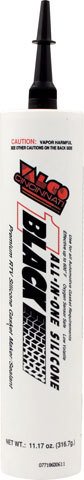 Sealant - All-In-One Black - Silicone - 11.17 oz Cartridge - Each