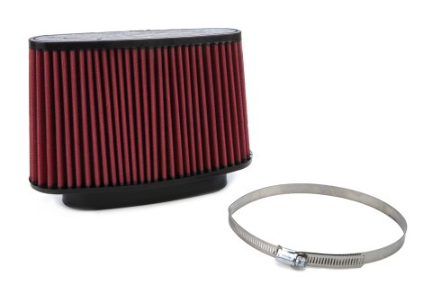 Air Filter Element - DryTech 3D - Clamp-On - Conical - 2.25 in x 8.5 in Top - 3.75 x 10 in Bottom - 2.25 x 7 in Flange - 6 in Tall - Synthetic - Red - Universal - Each