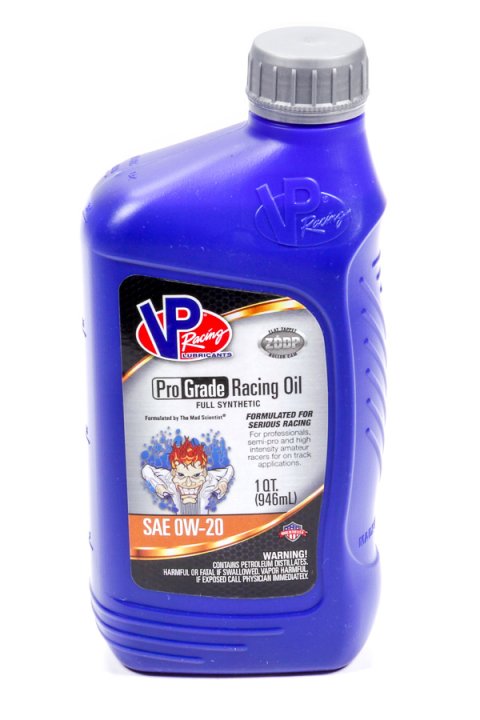 Motor Oil - Pro Grade Racing - High Zinc - 0W20 - Synthetic - 1 qt Bottle - Each