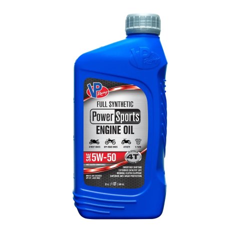 Motor Oil - PowerSports - High Zinc - 4T - 5W50 - Synthetic - 1 qt Bottle - Each
