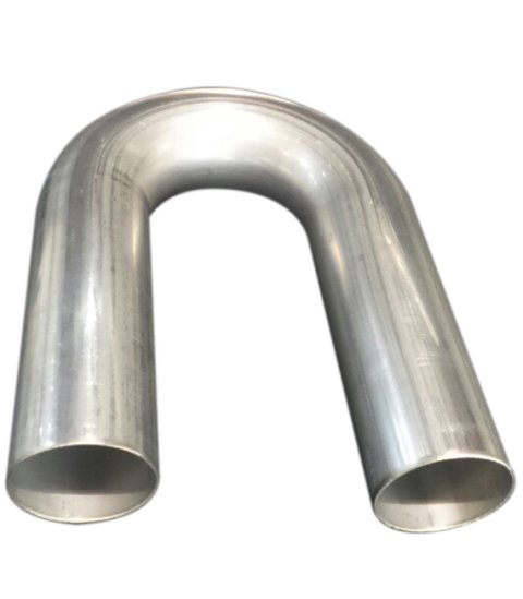 Exhaust Bend - 180 Degree - 2.25 in Diameter - 3.5 in Radius - 16 Gauge - Stainless - Natural - Each