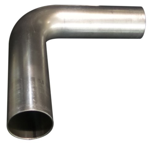 Exhaust Bend - 90 Degree - 2.5 in Diameter - 2.5 in Radius - 16 Gauge - Steel - Natural - Each