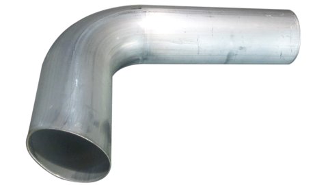 Aluminum Tubing Bend - 90 Degree - 4 in Diameter - 4 in Radius - 0.065 in Thickness - Aluminum - Natural - Each