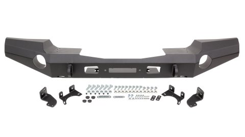 Bumper - Elite Series Full-Width - Front - Steel - Black Powder Coat - Jeep Wrangler JL 2018 - Each