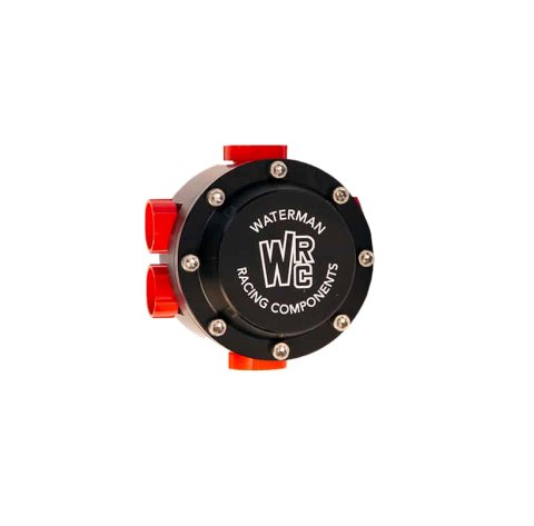 Fuel Pump - 300 Late Model - Hex Driven - 0.300 Gear Set - In-Line - Reverse Rotation - 8 AN Female Inlet - 8 AN Female Outlet - 6 AN Female Accessory Outlets - Aluminum - Black Anodized - Gas / Methanol / E85 - Each