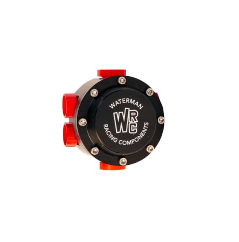 Fuel Pump - 400 Sprint - Hex Driven - 0.400 Gear Set - In-Line - Reverse Rotation - 8 AN Female Inlet - 8 AN Female Outlet - 6 AN Female Accessory Outlets - Aluminum - Black Anodized - Gas / Methanol / E85 - Each