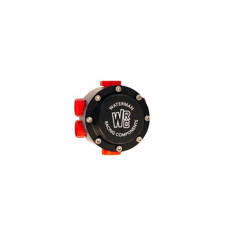 Fuel Pump - 500 Sprint - Hex Driven - 0.500 Gear Set - In-Line - Reverse Rotation - 8 AN Female Inlet - 8 AN Female Outlet - 6 AN Female Accessory Outlets - Aluminum - Black Anodized - Gas / Methanol / E85 - Each