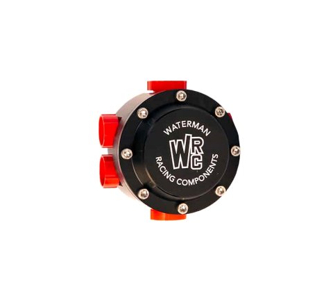 Fuel Pump - 700 Sprint - Hex Driven - 0.700 Gear Set - In-Line - Reverse Rotation - 8 AN Female Inlet - 8 AN Female Outlet - 6 AN Female Accessory Outlets - Aluminum - Black Anodized - Gas / Methanol / E85 - Each