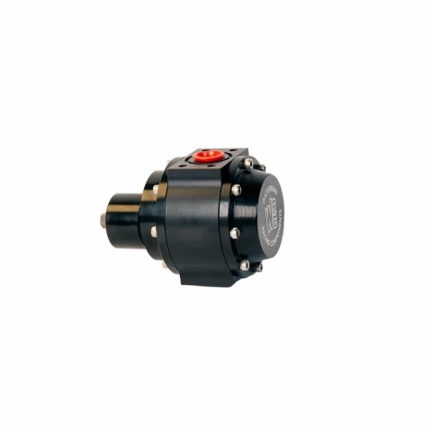 Fuel Pump - 450 Sprint - Hex Driven - 0.450 Gear Set - In-Line - Reverse Rotation - 8 AN Female Inlet - 8 AN Female Outlet - 6 AN Female Accessory Outlets - Aluminum - Black Anodized - Gas / Methanol / E85 - Each