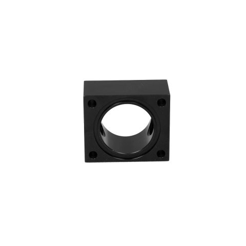 Fuel Pump Adapter - Lil Bertha - 8 AN Female O-Ring - Aluminum - Black Anodized - Waterman Fuel Pumps - Each
