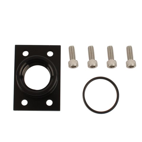 Fuel Pump Adapter - 10 AN Port - Hardware Included - Aluminum - Black Anodized - Waterman Sprint Fuel Pumps - Each