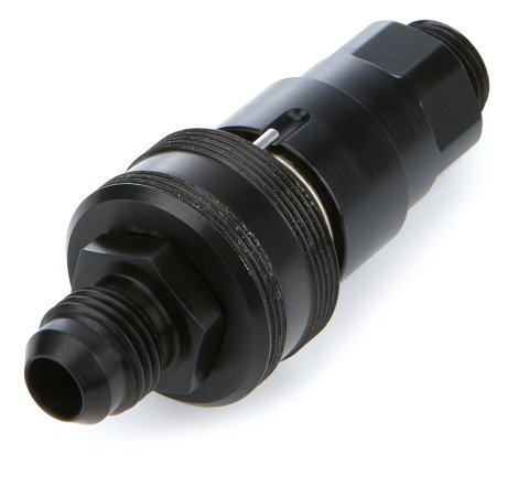 Bypass Valve Jet Can - Quick Disconnect - 6 AN Male Inlet - 6 AN Male Outlet - Aluminum - Black Anodized - Each
