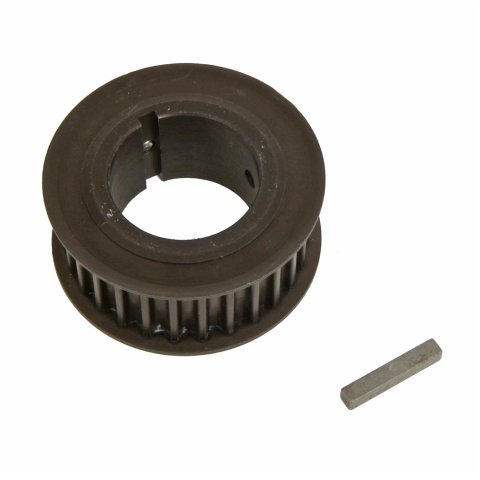 Fuel Pump Pulley - HTD - 28 Tooth - 5 mm Pitch - 1/8 in Keyed - Aluminum - Black Anodized - Aeromotive Fuel Pumps - Each