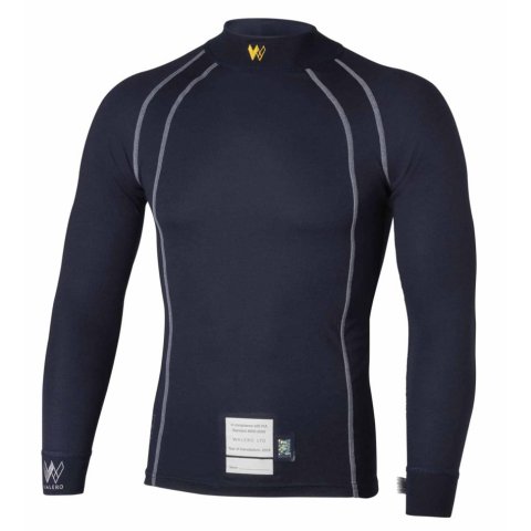 Underwear Top - SFI 3.3 - FIA Approved - Long Sleeve - Crewneck - Fire Retardant Blend - Blue - X-Small - Each