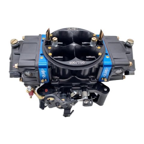 Carburetor - Equalizer - Model 4150 - 4-Barrel - 750 CFM - Square Bore - No Choke - Mechanical Secondary - Dual Inlet - Aluminum - Black Powder Coat /