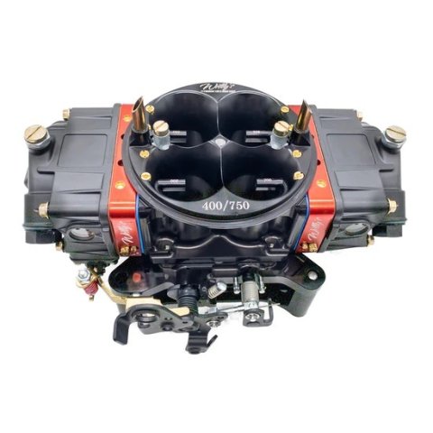 Carburetor - Equalizer - Model 4150 - 4-Barrel - 750 CFM - Square Bore - No Choke - Mechanical Secondary - Dual Inlet - Aluminum - Black Powder Coat /