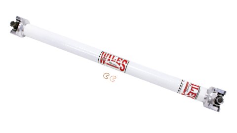 Drive Shaft - 32 in Long - 2.25 in OD - 1310 U-Joints - Carbon Fiber - White Paint - Universal - Each