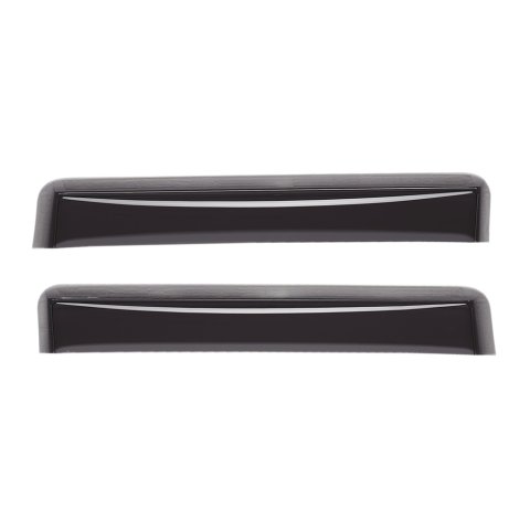 Side Window Visor - Front - 3 mm Thick - Snap-In - Plastic - Dark Smoke - Crew Cab - GM Fullsize Truck 2019-20 - Pair