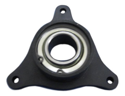 Flange Bearing - Steering Shaft - Floor / Firewall Mount - 3/4 in Spherical Bearing - Aluminum - Black Anodized - Each