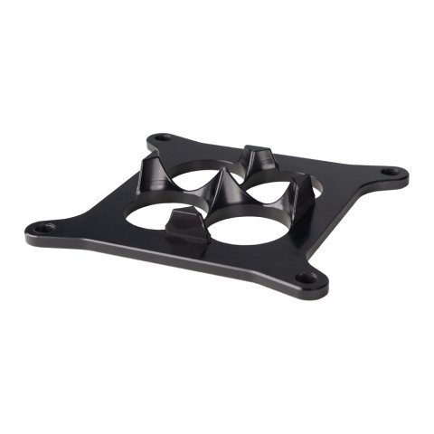 Carburetor Spacer - 0.25 in Thick - 4 Hole - Square Bore - Aluminum - Black Anodized - GM 604 - Each