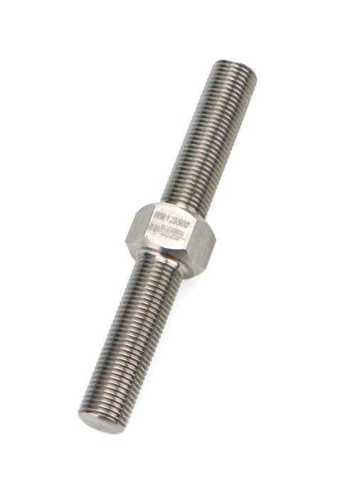 Linkage Adjuster - 1/2-20 in Right Hand Male Thread - 1/2-20 in Left Hand Male Thread - Stainless - Natural - Each