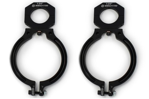 Fire Extinguisher Mount - Clamp-On - Tube Mount - Aluminum - Black Anodized - 4 in Diameter Fire Extinguishers - 1-3/4 in OD Tube - Kit