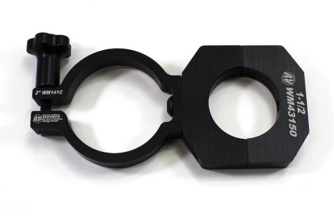 Shock Reservoir Bracket - Clamp-On - Aluminum - Black Anodized - 1-1/2 in OD Tube Mount - Each