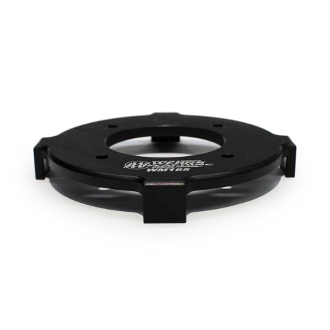 Coil-Over Adapter - 5 in OD Spring to 2.5 in Coil-Over Kits - Bearing Style - Aluminum - Black Anodized - Each