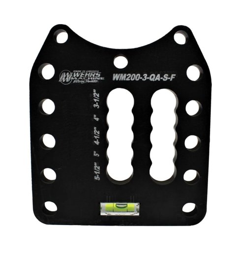 Shock Plate - Straight Slot - 0.75 in Hole - Level Included - Steel - Black Oxide - Each