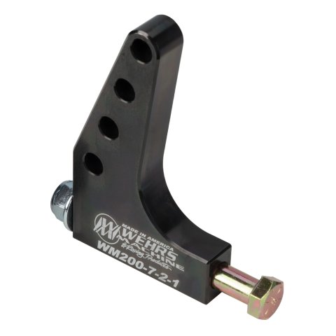 Shock Mount - Drop Mount - Bolt-On - 2 in Drop - 4 Hole - Steel - Black Powder Coat - Each