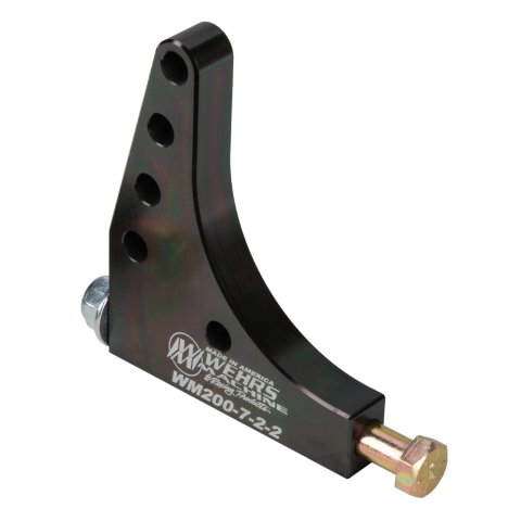 Shock Mount - Drop Mount - Bolt-On - 2 in Drop - 5 Hole - Steel - Black Powder Coat - Each