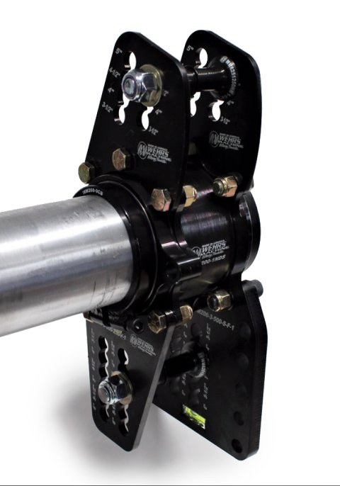 Birdcage - Driver / Passenger Side - 3.000 in ID Bearing - Double Bearing - Double Sheer - Hardware Included - Steel - Black Powder Coat - Kit