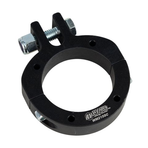 Lift Bar Bracket - Clamp-On - 3 in OD Axle Tube - 1/2 in Holes - Aluminum - Black Powder Coat - Each