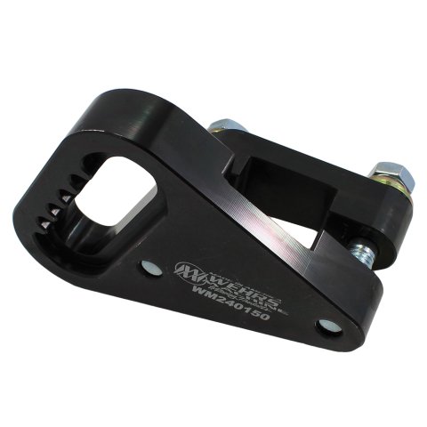 Panhard Bar Bracket - Frame Mount - Clamp-On - Adjustable - Steel - Black Powder Coat - 1-1/2 in Square Tubing - Each
