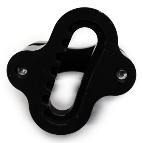Panhard Bar Bracket - Frame Mount - Centered - Clamp-On - Adjustable - Steel - Black Powder Coat - 2 in Square Tubing - Each