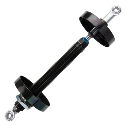 Coil Spring Slider - 5 in Dual Bearing - 18.750 in Compressed - 27.000 in Extended - Hardware Included - Aluminum - Black Anodized - Each
