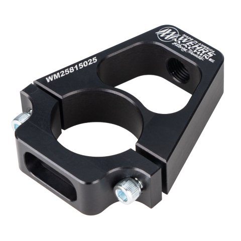 Hood Pin Mount - Clamp-On - 1.5 in ID - 2.5 in Tall - Aluminum - Black Anodized - Each