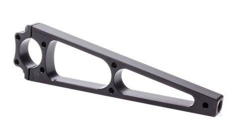 Hood Pin Bracket - Clamp-On - 1.5 in Tube - 0.5 in OD - 9.5 in Tall - Aluminum - Black Anodized - Each