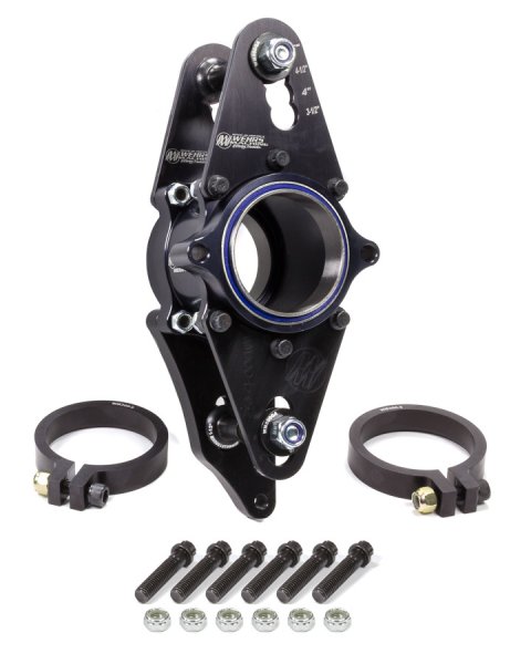 Birdcage - Passenger Side - Narrow - 3.000 in ID Bearing - Double Bearing - Double Sheer - Adjustable - Hardware / Clamp Rings - Aluminum - Black Anodized - Universal - Each