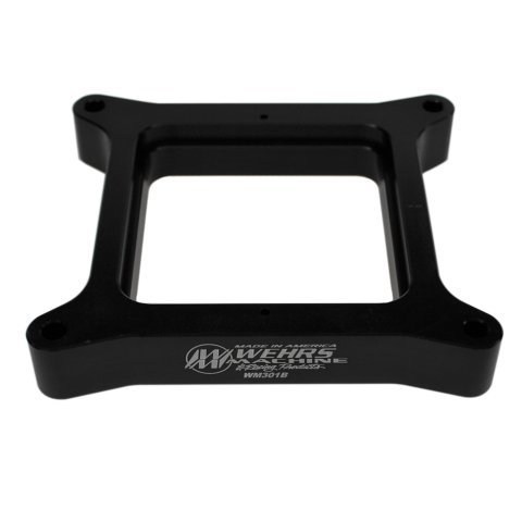 Restrictor Plate - 1 in Thick - Square Bore - Aluminum - Black Anodized - Wehrs Machine Spacer System - Each