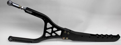 Torque Link - Lift Arm - 35 to 41 in Long - Aluminum - Clear Anodized - Dirt Late Model - Aluminum - Black Anodized - Each