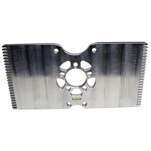 Toe-In Plates - 1 Plate - 12 x 23.5 in - 0.75 in Thick - Aluminum - Natural - Each