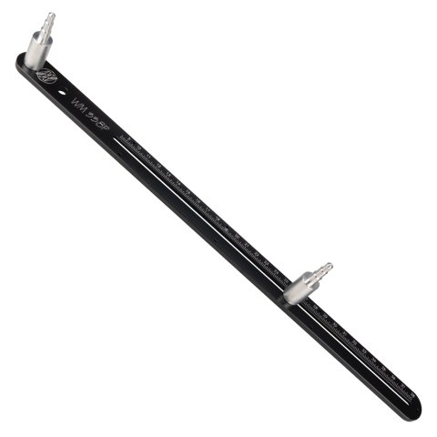 Suspension Tube Ruler - 1/2 in / 5/8 in / 3/4 in Rod End Adapters - Aluminum - Black Anodized - Kit