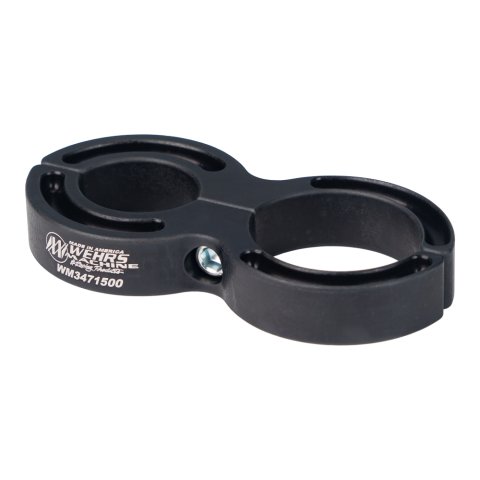 Fuel Filter Bracket - Clamp-On - 1.5 in OD Tubes - 2 in Diameter - Aluminum - Black Anodized - Each