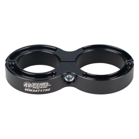 Fuel Filter Bracket - Clamp-On - 1.75 in Tubes - 2 in Diameter - Aluminum - Black Anodized - Each