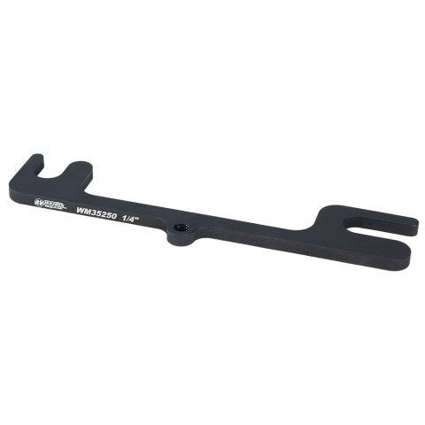 Control Arm Shim - Upper - 6 in Center Spacing - 1/4 in - Aluminum - Black Anodized - Each
