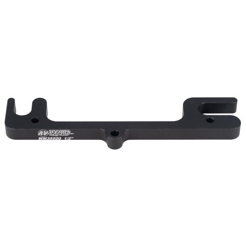 Control Arm Shims - Upper - 6 in Center Spacing - 1/2 in - Aluminum - Black Anodized - Each
