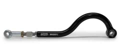 Panhard Bar - J-Style - Adjustable - 21 to 23 in Long - 4 in Drop - Spherical Rod Ends - Steel - Black Powder Coat - Universal - Each