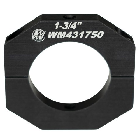 Roll Bar Accessory Clamp - Clamp-On - Dual 1/4-20 in Holes - Aluminum - Black Anodized - 1-3/4 in OD Tube - Each